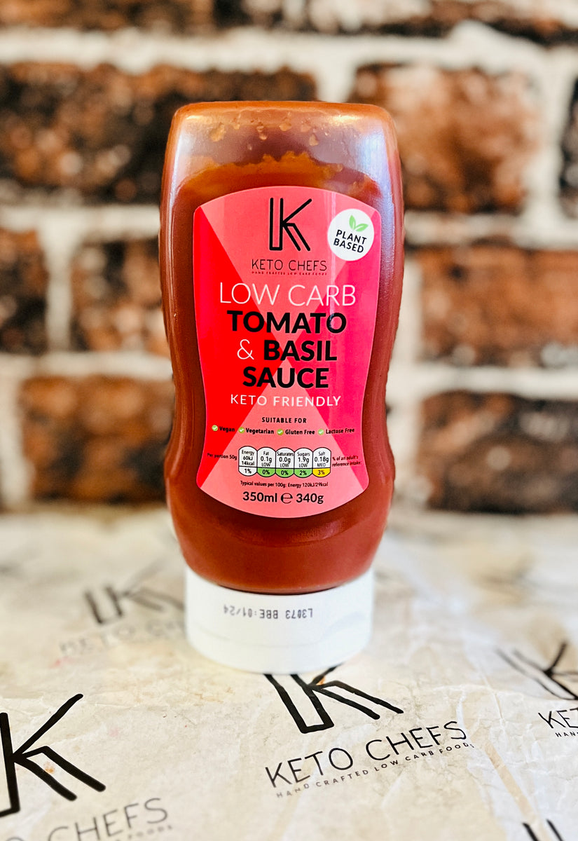 Keto Chefs Low Carb Tomato Basil Plant Based Allergen Free Sauce 350 ml