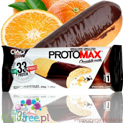 Low Carb Chocolate Dipped Orange flavour Biscuit Proto Max 42g (3.3g Net Carbs per biscuit)