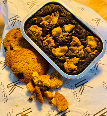 Cookie Crumb & Belgium Dark Chocolate Brownie (krownie) 6/8 portions (FREEZER FRIENDLY) 400g